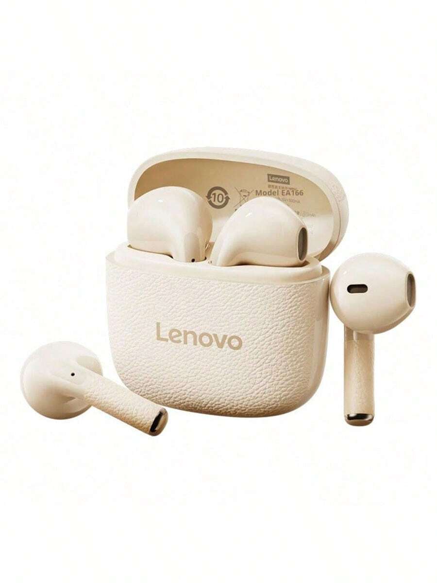 Lenovo EA166 蓝牙 5.4 耳机:高品质音效、智能通话降噪、IPX5 防水防汗、超低延迟 - 月岩白 - 查看 1