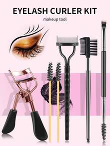 ronshadow Set Alat Alis & Bulu Mata 6pcs/3pcs, Kuas Alis Dua Ujung, Sisir Bulu Mata Jarum Baja, Kuas Alis Pisau, Sisir Bulu Mata dan Bentuk Alis, Ciptakan Riasan Mata yang Indah, Alat Rias untuk Pemula - MultiWarna - View 12