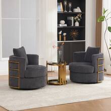 Home Theater Seating - Gray + Corduroy - View 11