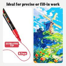 Acrylic Paint Markers 0.7mm Ultra Fine Tip, 36/72/120/188 Color Set, Quick Drying Waterproof High Coverage, Suitable For Stone, Glass, Wood, Ceramic, Canvas And Other Surfaces Hand Drawing Graffiti Painting - 0.7mm Acrylic Marker Set - View 8