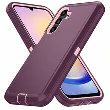 Military-Grade Shockproof Heavy-Duty Full-Body Protective Phone Case, Anti-Scratch Durable 3-In-1 Protective Cover For IPhone, Galaxy, HONOR And Other Smartphones Birthday Gift - Wine Red Powder - View 113