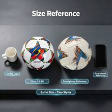 2pcs Different Pattern Futuristic Smart Texture Size 2 Football, Newly Upgraded Nano Anti-Permeation Ball Skin, Wear-Resistant And Impact-Resistant. Streamlined Zonal Visual Design, Matte Tech Paint Finish Premium And Stylish, Smooth Ball Control Feel For Training. Both Professional Training Ball And Home Display Item, Fashion And Sports Dual-Purpose. - Blue - View 5