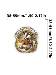 50Pcs Cute Reading Animal PET Stickers, Transparent Waterproof Book Lover Decals For Students, Teens, School Supplies, Notebook, Pencil Case, Laptop & Desk Decor - Multicolor - View 7