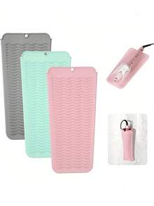 Portable Travel Mat Hangable Splint Storage Bag Silicone Heat Resistant Mat Pouch For Back To School Home Travel Travel Cruise Essentials Accessories - Multicolor - View 4