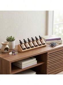 6-Slot Essential Oil & Perfume Display Rack, Suitable For Desktop & Countertop, Freestanding Storage Rack, For Bathroom Storage, Essential Oil Bottle Rack, Perfume Rack, Organizer Shelf, Suitable For Home Or Office Use - Multicolor - View 6