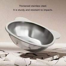 Cat 304 Stainless Steel Elevated Bowl, 15° Tilted Design Neck-Protecting Healthy Feeding Bowl, Shatter-Proof And Anti-Drop Pet Bowl - 600ml - View 3