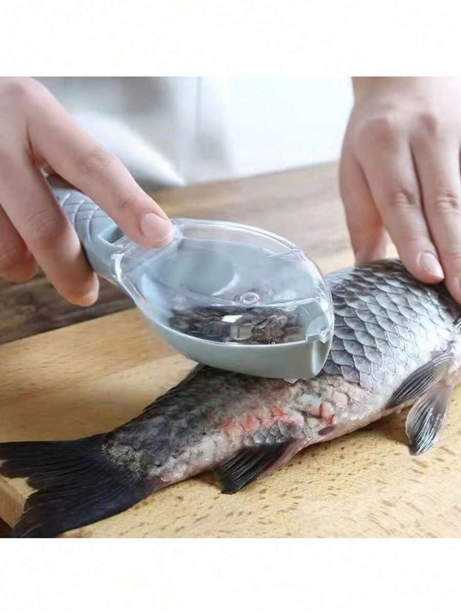Quick Way To Remove Fish Skin - Plastic Fish Scale Scraper - Kitchen Cleaning Tool - Halloween, Christmas, And New Year Kitchen Supplies - Gifts For Fishing Enthusiasts, Relatives, And Acquaintances - View 1