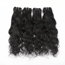 4 Bundles Natural Wavy Hair, 100% Human Hair, Natural Color, Peruvian Virgin Hair, Women's Hair Extensions - Black - View 13