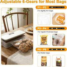 Portable Rechargeable Mini Heat Sealer, 6-Level Digital Display Heat Sealing Machine, Built-In Cutter And Magnetic Attachment, Type-C Interface, Suitable For Home Kitchen Outdoor Snack Bags - View 5