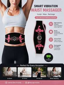 AXH Abdominal Training Belt - Rechargeable Abdominal Stimulator, Muscle Shaping Belt, Unisex Muscle Trainer, Abdominal Workout Massager - Black - Black - View 1
