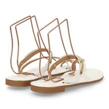 shoes&blues.es Women Flat Sandals - White - View 5