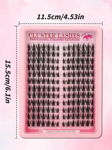 Himirell 168pcs C Curl Cat Eye Fox Eye Cluster Single Lash Extensions - Black - View 6