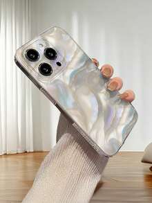 Fashion Creative Full-Screen Shell Pattern Marble Texture Anti-Scratch Anti-Fingerprint Transparent TPU Soft Case, Camera Lens Protection Compatible With Apple 11/12/13/14/15/16/17, Galaxy M34/S25/A15, Nothing, Pixel, - Multicolor - View 4