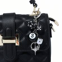 Unisex Fashion Lucky Dice Keychain, New Multi-Sided Dice Billiard Phone Case Bag Pendant Car Key Chain Charm Auto Accessories Bag Decor - Multicolor - View 5