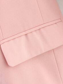 ACKCER Women's Fall & Winter V-Neck Blazer, Commute Versatile Loose Fit Jacket - Pink - View 9
