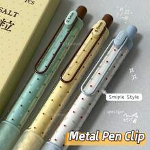 3pcs/Box Fun Scented Gel Pens 0.5mm Creative Quick-Dry Pens Minimalist Polka Dot Black Pens For Study & Office Use - Sets - View 3