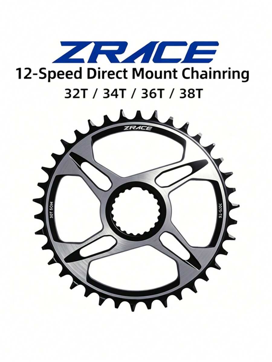 ZRACE MTB 直裝式鏈輪 12速 32-38T 7075AL 銀色,相容 M9100 M8100 M7100 升級 - 銀色 - 查看 1