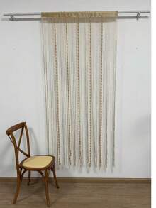 (1pc) Fashionable Beaded String Curtain For Door And Window - Gold - View 7