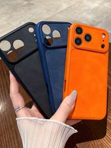 Luxury Premium Shockproof Artifical Leather Phone Case Compatible With IPhone 18 Pro Max 18 Pro 17 Pro Max 17 Pro 16 Pro Max 15 Pro Max 14 Pro Max 13 Pro Max Retro Camera Protection Back Cover ﻿ - Orange - View 6