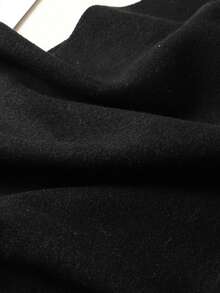 1pc Autumn/Winter Fashion Elegant Solid Color Wool Warm Pashmina Scarf, Unisex Casual Cold-Proof Tassel Shawl For Couples, Suitable For Daily Wear - Special Black - View 7