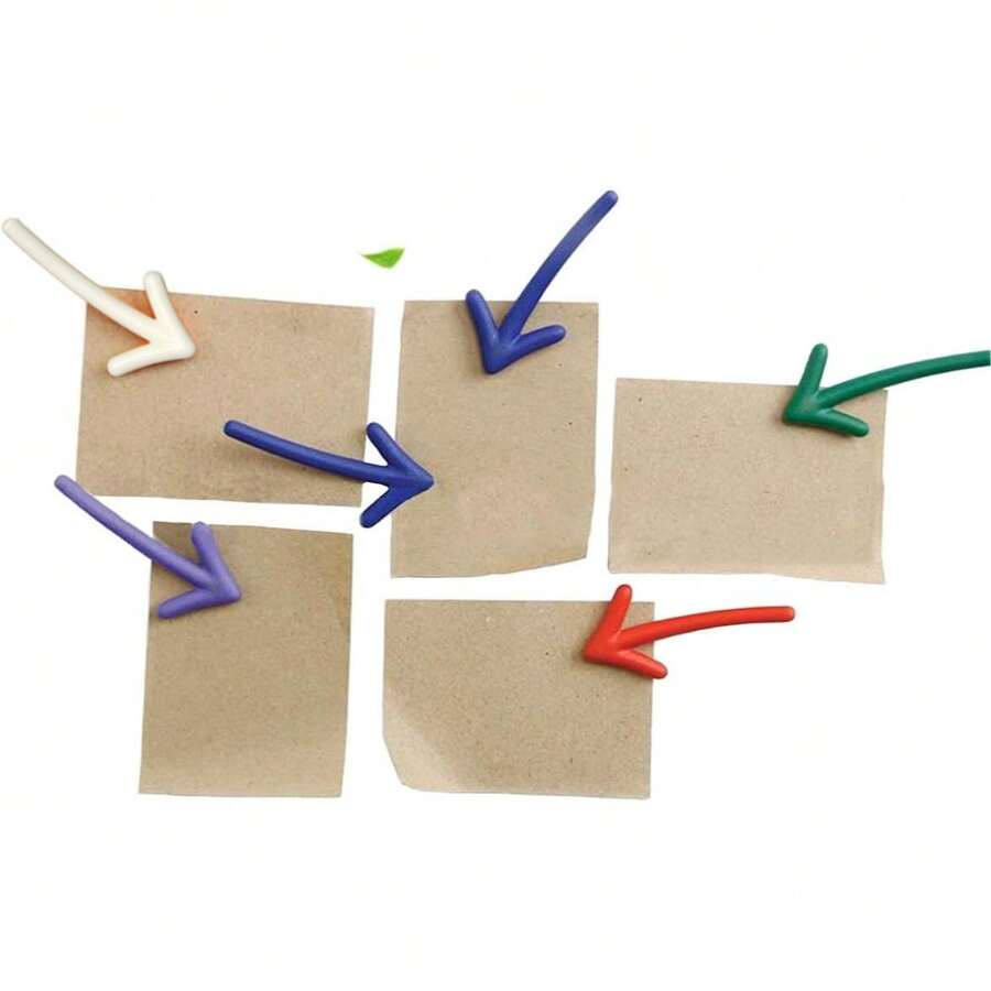 6pcs Arrow Fridge Magnet Set - 3D Magnetic Memo Holder, Suitable For Refrigerator, Kitchen Decoration Magnets, Can Be Used For Notes, Photos, Office Board...