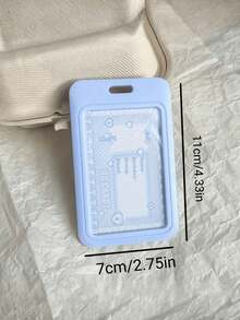 Card Holder With Mesh Ribbon, Faux Pearl Pendant And Treble Clef Charm, Sweet Style ID Badge Holder, Exquisite Pendant, Transparent Acrylic Hard Card Sleeve, Detachable And Erasable Sliding Cover, Student Campus Card/Meal Card Protector, Card Holder With ID Window And Card Slot, Suitable For Students And Office Workers, Transparent Window Design For Campus Card, Student ID, Employee Badge, Bank Card, Bus/Metro Card And Work Badge, Includes Detachable DIY Keychain Pendant, Fashion Accessory (Card Paper Not Included) - Multicolor - View 11