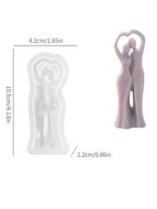 Abstract Hugging Couple Silicone Mold, DIY Mould For Candle Gypsum Ornament Epoxy Resin Handcraft - Multicolor - View 9