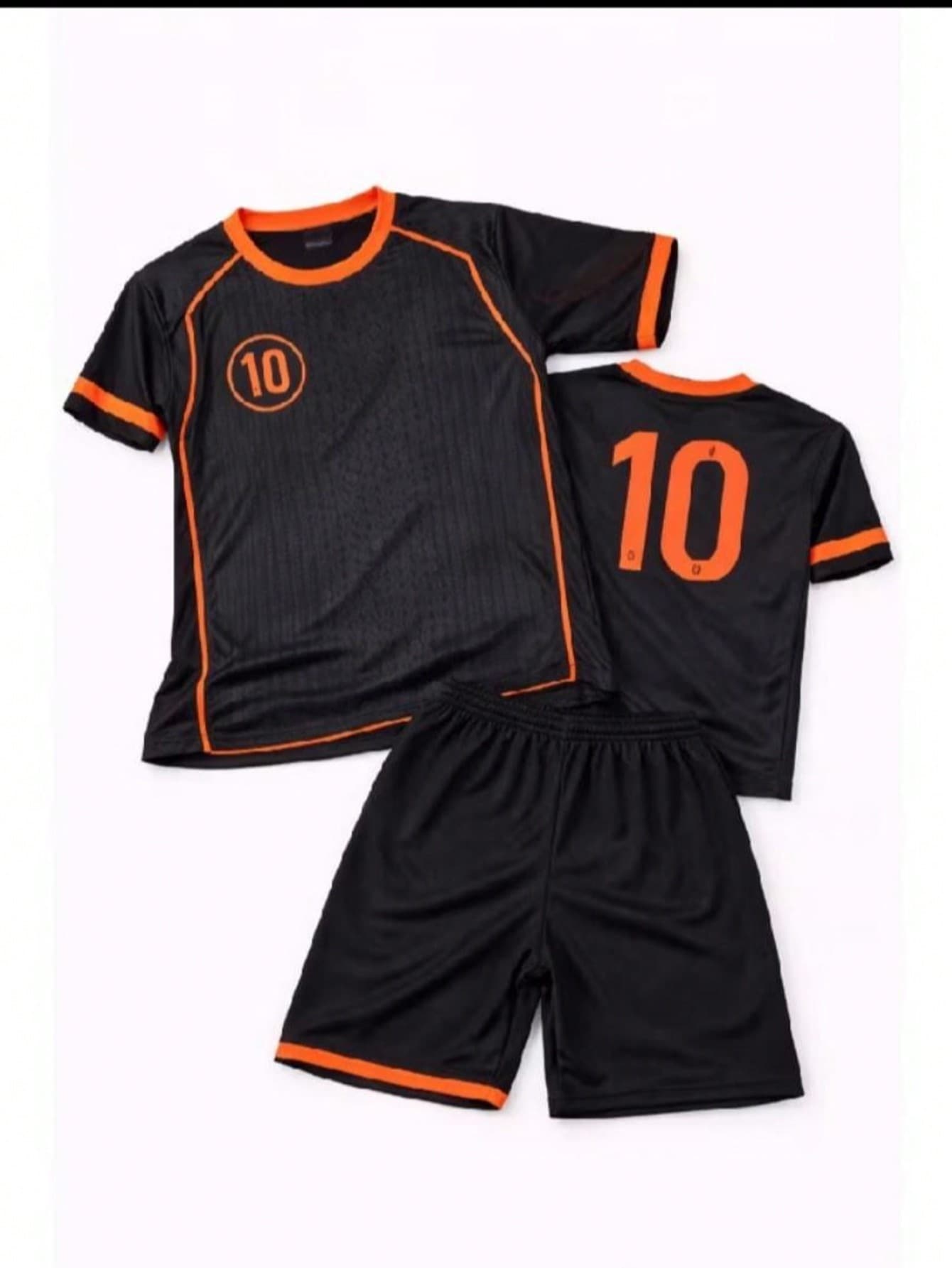 Kits 2 Peça Short + Camiseta corinthians Presente Muito Lindo + Logo Muito Top - Preto - Visão 1