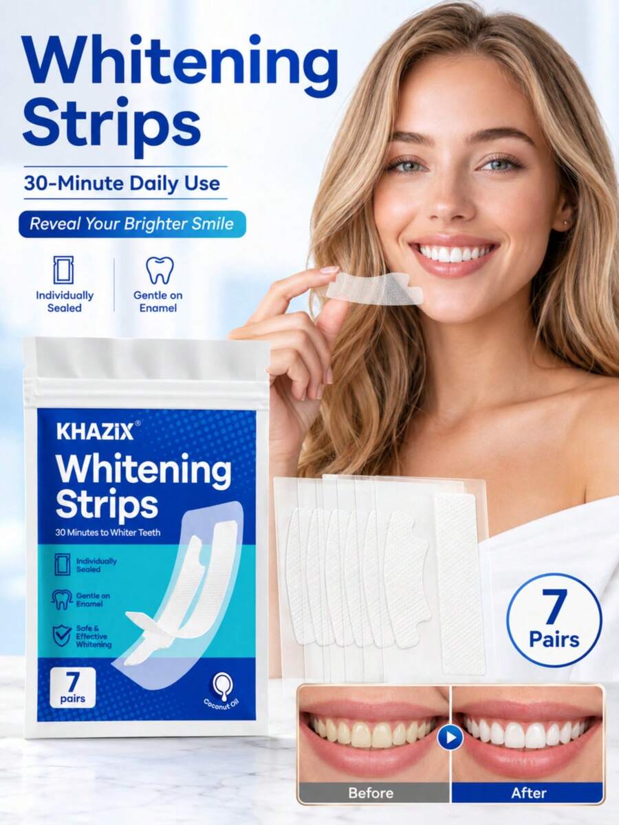 7pcs Tooth Decorative Stickers, Gentle And Non-Irritating, Suitable For Party Decoration, Holiday Dress-Up, Suitable For Various Holidays - Multicolor - View 1