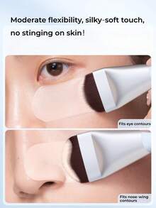 OEIEZ Foundation Brush - Tongue-Shaped Makeup Brush, Suitable For Liquid And Cream Foundation, Soft Synthetic Bristles, Creates Seamless High Coverage Facial Makeup, Professional Korean Beauty Tool, Suitable For Daily Use - Baby Blue - View 2