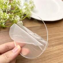 30/50/100pcs 4 Inch Round Clear Acrylic Sheets, Wedding Place Cards Round Clear Acrylic Blank Plastic Discs, Suitable For Cake Decoration, Coasters, Photo Frames, Painting Art Projects, Party Crafts, Business Cards And Engraving - A - View 1