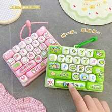 1pc New Adult Keyboard Stress Relief Fingertip Key Keychain, Animal Diary 26-In-1 Keyboard Stress Relief Button Fingertip Clicker, Fun Stress Relief, Suitable For Focus And Calm During Work Or Study, Time-Killing Keyboard Stress Relief Toy 26 Keyboard Stress Relief Fingertip Keyboard Key Keychain Toy Bag Pendant (One Size = Random Color) - Multicolor - View 6