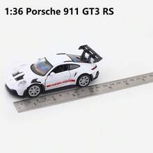 Burago 1:36比例保時捷911 GT3 RS白色鋅合金壓鑄模型車，創意模型玩具/擺飾，適合青少年與成人收藏，可用作桌面裝飾，完美的節日禮物 - 白色 - 查看 10