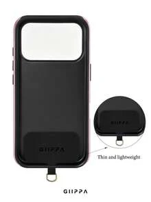 GIIPPA 1組淡粉色與粉色條紋設計手機殼+保護墊，相容 Phone 17 Pro Max，亦相容 Phone 16 Pro Max、15 Pro Max、14 Pro Max，韓系高端時尚趣味手機殼，相容 11/12/13/14/15/28 Pro Max Plus，優雅設計適合男女使用，送給女友的聖誕節、情人節、復活節、婚禮季與生日完美禮物 - 深粉紅色 - 查看 2