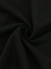 Plus Size Elegant Date Night High Waist Stretch Pencil Midi Skirt With Back Slit And Floral Mesh Hem Black - Black - View 5