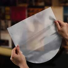 100pcs 5/7/10/12Inch Anti Static Inner Vinyl Record Sleeves | DYNAMIC Rounded Bottom Plastic LP Sleeves | Replace Cardboard PVC & Paper Sleeves | Premium Quality HDPE - Won't Bunch Or Collapse - Clear - View 6