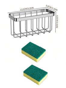 Sink Storage Rack, Sink Drain Basket, Suitable For Sponge, Dish Soap, Dishcloth, Brush, Dishcloth, Kitchen Countertop Storage, Kitchen Accessories, Household Drain Basket, Sink Storage Rack, Soap Sponge Holder, Home Kitchen Supplies - Multicolor - View 13