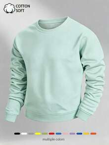 Impala Sudadera para Hombre,  Cuello Redondo, Tejido Transpirable, Ideal para Uso Diario, Deportes Ligeros y Tiempo Libre - Verde - Ver 1