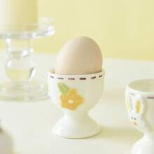 3D Cartoon Ceramic Egg Cup, Funny Thermostability Steamed Egg Holder, Table Centerpiece Kitchen Decor, Novelty Home Gift For Egg Lovers - Multicolor - View 5