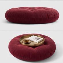 Ultra-Comfortable Round Seating Cushion - 40x40 Cm Fluffy Style - Redwood - View 5