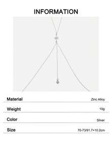Women's Decorative Body Chain Suitable For Daily Wear - Silver - View 7