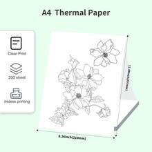 ORICO 200 Sheets - Letter Size Thermal Paper. Compatible With Thermal Printers, US Letter Size: 216mm/8.5 Inch X 279mm/11 Inch, 200 Sheets. Advanced Thermal Paper For Business, Travel, And Office Use. - 200 Sheets Thermal Paper - View 3