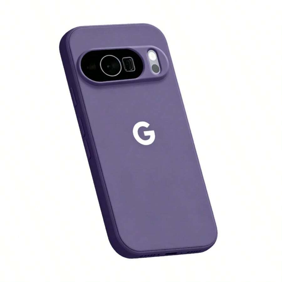 1件裝奢華液態矽膠防震手機殼,適用於 Pixel 6 6 Pro 6A 7 7 Pro 7A 8 8 Pro 8A 9 9 Pro 9 A 9 Pro XL 10 10 Pro 10 Pro XL,時尚天鵝絨內襯保護手機殼 - 深紫色 - 查看 1