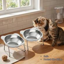 Cat Elevated Bowl 304 Stainless Steel 15° Tilted Design Neck Protection Healthy Feeding Bowl Anti-Shatter And Anti-Fall Pet Bowl - 500ml - View 2