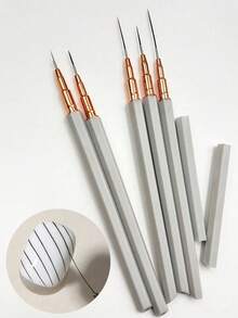 5pcs Nail Art Liner Brush Set - Suitable For Fine Line Drawing And Detail Painting, Essential Nail Art Tool - Multicolor - View 12