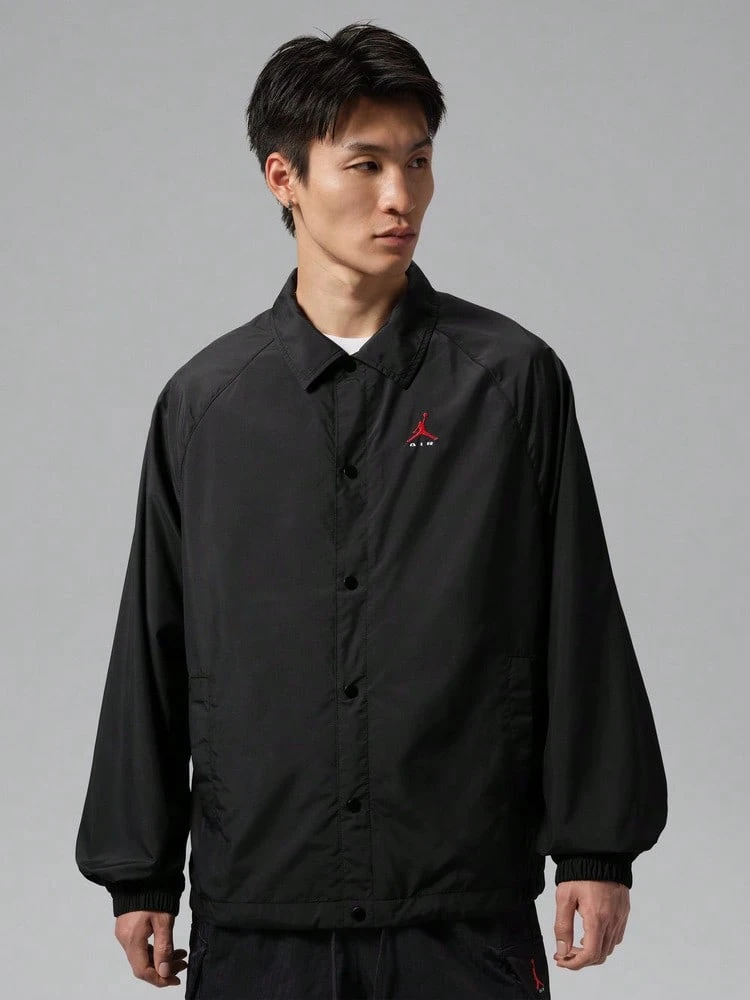 Jordan Men's AS BRK COACHES JKT Woven Hoodless Jacket IO2342-010 - Black - View 1