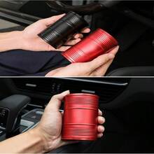 Creative Car Ashtray Cover Portable Smokeless Ashtray For Car Office And Garden Use Fashion Design Precision Engineering Unique And Functional Creative Car Multifunctional Universal Metal Ashtray With Lid Car Accessories - Multiple Styles - View 9