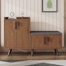 Natural Storage Bench - B120/D34/H82.8cm - Natural - View 3