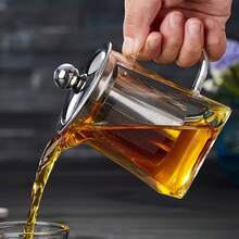 Thickened Heat-Resistant Glass Teapot With Stainless Steel Strainer, Large Capacity, Suitable For Flower Tea, Black Tea And Herbal Tea, Non-Electric Home Tea Brewing Utensil - Multicolor - View 8