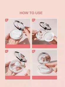 Loose Powder Container With Puff - Fragrance-Free Compact Cosmetic Storage Box With Puff And Sifter, Reusable Plastic Powder Box Dispenser Bottle, Travel Essential Makeup Sample Container - Multicolor - View 5